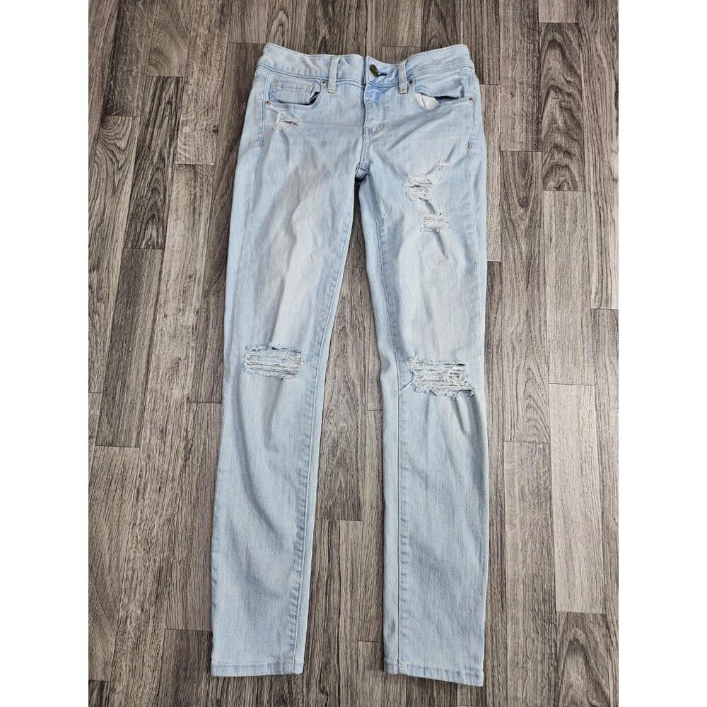 American Eagle Outfitters‎ Jeans Womens 4 Light Wash Skinny Super Stretch